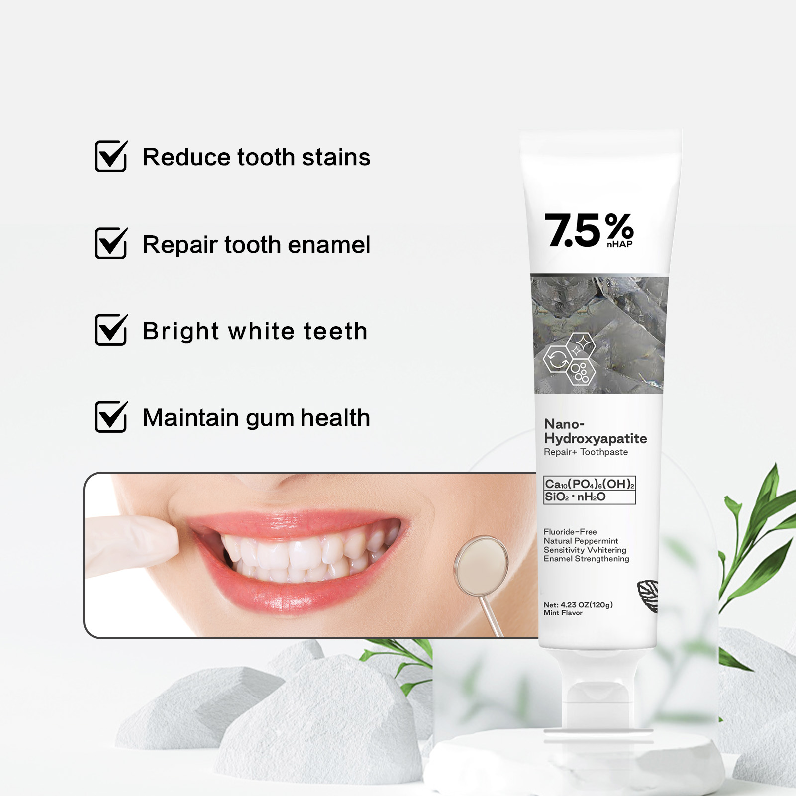 Nano Hydroxyapatite Toothpaste - Teeth Whitening Products recension och pris